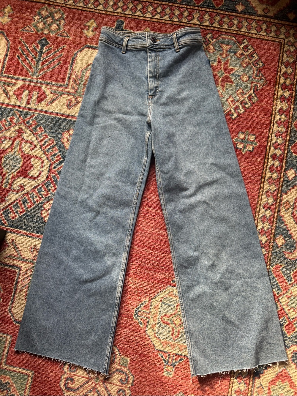 Zara high-rise wide leg jeans